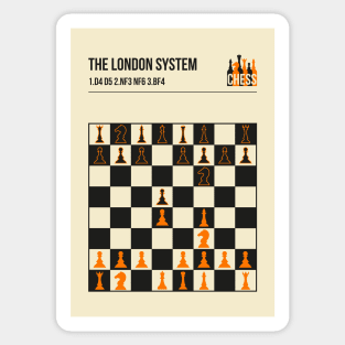 The London System Vintage Chess Opening Art Sticker